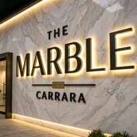 Enseigne personnalisée en acier inoxydable rétroéclairée par LED, logo 3D résistant à l'eau, enseigne murale en métal pour salons de beauté