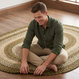 Tapis rectangulaire en jute naturel, design tressé, style moderne, antidérapant, taille personnalisable, disponible en ensembles pour la prière - Product Image 2