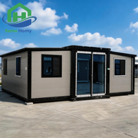 Casa Contenedor Expandible Tipo Granny Flat, Sala de Expansión de Doble Ala, Villa Prefabricada, Casa Móvil Prefabricada para Envío