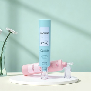 25 ml Logo Custom PE Empty Squeeze <b>Plastic</b> Nozzle <b>Tube</b> With Transparent Dropper for Eye Cream Skin Care Cream - Product Image 1