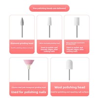 Mini perceuse à ongles portable USB silencieuse, machine électrique pour le polissage et le ponçage des ongles, pour la manucure, la pédicure, l'élimination des gels/acryliques