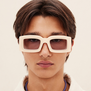 Lmamba Hot Selling Big Thick Frame Classic <b>Square</b> Purple Women Shades Custom Brand UV400 Design 2024 <b>Sunglasses</b> Men High Quality - Product Image 3
