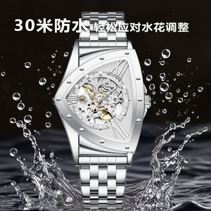 Reloj de Hombre de Acero Inoxidable con Logotipo Personalizado, Alta Calidad, Venta al Por Mayor, 5ATM, Lujoso, Resistente al Agua, Cuadrado, 40mm, Negro, Relojes de Cuarzo para Hombre - Product Image 3