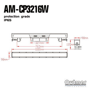 Outmar CP3216W su geçirmez IP65 elektronik atomizasyon ile 672 adet RGB And112pcs beyaz renk Led <span class=keywords><strong>Strobe</strong></span> yıkama bar ışığı <span class=keywords><strong>Strobe</strong></span> Sta - Product Image 6