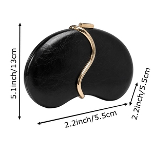 Bolso de mano minimalista Cashew, bolso de noche de piel sintética, versátil, con cadena desmontable, para mujer - Product Image 2