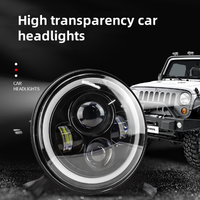 7 pouces double couleur LED phare H4 voiture lampe à LED yeux d'ange pour Wrangler Road pour Hummer voitures 12V nouvel état accessoire