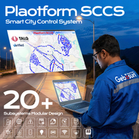 Controlador LED Inteligente Gebosun para Alumbrado Público con Control Remoto, Sistema LORA MESH, Atenuadores PWM de 7 Pines NEMA y Sensor de Luz Fotocélula Integrado