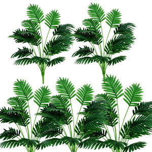 Bouquet de plantes vertes artificielles 30cm-100cm, ruban plastique, décoration de jardin extérieur et intérieur, fleurs artificielles en gros - Product Image 5