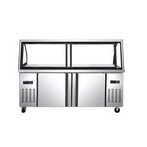 Vitrina Refrigerada Comercial Curva de Doble Temperatura para <span class=keywords><strong>Delicatessen</strong></span>, Conservación Fresca de Cuello de Pato y Carne Estofada Fría - Product Image 1