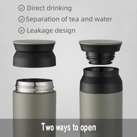 Bouteille d'eau en acier inoxydable japonais 304 avec filtre, bouteille d'eau thermique portable de sport en plein air, thermos, flacon isotherme sous vide