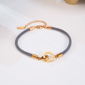 Nueva joyería de moda pareja de acero inoxidable <span class=keywords><strong>amor</strong></span> infinito pulsera de cuerda trenzada para hombres mujeres regalo de <span class=keywords><strong>amistad</strong></span> del Día de San Valentín - Product Image 2
