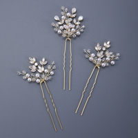 Vente en gros de 9 modèles d'épingles à cheveux de mariée, faites à la main, en forme de fleur et de feuille, avec perles, cristaux et zircons, fourchettes à cheveux, ornements de cheveux de mariage