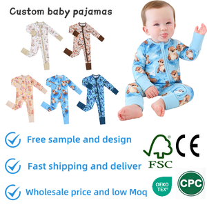 Fabricante <span class=keywords><strong>de</strong></span> peleles <span class=keywords><strong>de</strong></span> bambú para bebés Whatnot, pijamas <span class=keywords><strong>de</strong></span> bambú con cremallera para recién nacidos con etiqueta privada personalizada - Product Image 1