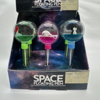 Stylos à bulles sensoriels en forme de sucette, papeterie créative en acrylique, stylos à bulles colorés avec des flotteurs 3D mignons