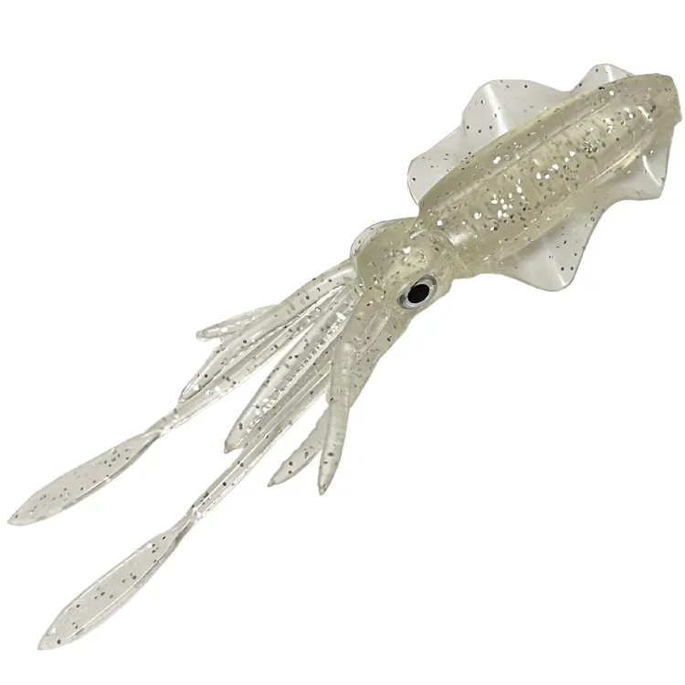 10cm transparent Soft plastic tube fishing skirts lures soft plastic octopus lure squid rigs underwater fishing