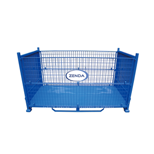 Metal Pallet Folding Metal Roll Cage Storage Steel Crate Storage Box