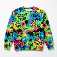 Sweat-shirt personnalisé de haute qualité en polyester 100% 280 g/m², sublimation, motif personnalisé, sweat-shirt tendance à col rond