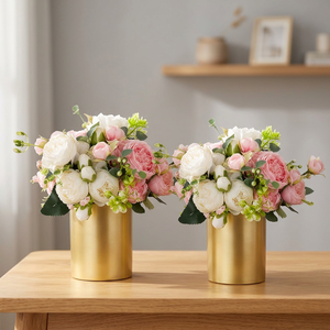 3-Piece Modern Metal Tabletop <b>Vase</b> Set Eco-Friendly High Quality Textured White 33.46" 25.59" 19.69" Tall <b>Decorative</b> <b>Vases</b> - Product Image 4