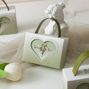 Boîte à bonbons de mariage de luxe en forme de cœur-Emballage cadeau portable pour la Saint-Valentin pour cosmétiques, cadeaux de fête et décoration de table d'anniversaire - Product Image 5