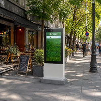 Pantalla Digital Exterior Personalizada 4K de 55 Pulgadas, IP65 Impermeable, Antideslumbrante AG, Pantalla LCD Publicitaria de Alto Brillo