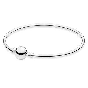 Venta al por mayor de fábrica: Pulsera clásica PandoraES de plata de ley 925 para mujer, cadena de hueso de serpiente, joyería de alta gama DIY - Product Image 4