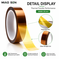 Pita Perekat Silikon Poliimida Tahan Panas Temperatur Tinggi 0.05mm Satu Sisi untuk Aplikasi Masking PCB Elektronik
