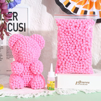 Bas enfants fait à la main ours assis pompon balle autocollant Kit artisanat
