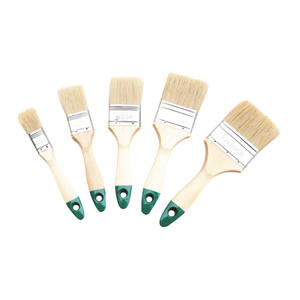 Pincel de pintura plana con mango de madera a <span class=keywords><strong>precio</strong></span> barato, cerdas naturales, filamentos mixtos, pincel de aceite para casa, pintura DIY - Product Image 2