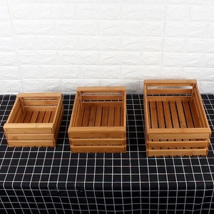Japanese Style Bamboo <b>Storage</b> <b>Basket</b> Rectangle Eco Friendly Food Container Kitchen Organization Woven <b>Baskets</b> - Product Image 4