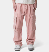 Pantalon cargo vintage XJYD en velours côtelé unisexe, coupe mi-haute, anti-plis, séchage rapide, style streetwear, jogger en chenille, pour homme, extérieur, jambe large empilée