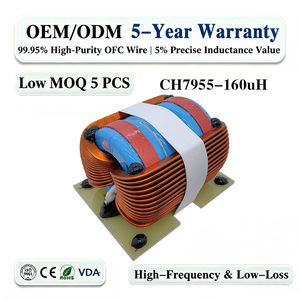 Inductor Toroidal de Cinta de Cobre Plana CH7955-160uH 160μH 50A <span class=keywords><strong>Isat</strong></span> 25mΩ DCR de Alta Corriente para SMPS, Inversores y Cargadores de Vehículos Eléctricos - Product Image 1