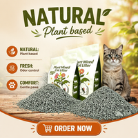 Pasir Kucing Bentonit Abu-abu Rendah Debu, Daya Gumpal Kuat, Penyerapan Cepat, Pengontrol Bau, Pelet Tanah Liat Alami untuk Banyak Kucing