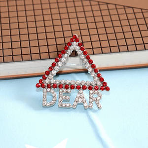 Metal Bling Rhinestone Organización social Mujeres <span class=keywords><strong>Club</strong></span> Hermandad griega Triángulos Dear Delta DST Broche Joyería - Product Image 3