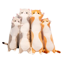 Vente directe usine – Adorable coussin en peluche chat en gros pour chambre, salon, cadeaux promotionnels d'anniversaire – Anti-stress