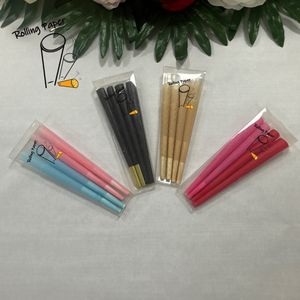 Papier à cigarettes de taille 84MM98MM109MM peut être personnalisé avec du papier pré-roulé coloré non blanchi. - Product Image 3