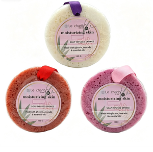 Savon hydratant et nourrissant multifonctionnel tout-en-un personnalisé à marque privée <span class=keywords><strong>pour</strong></span> <span class=keywords><strong>le</strong></span> bain et <span class=keywords><strong>le</strong></span> lavage du <span class=keywords><strong>visage</strong></span> 100g avec éponge - Product Image 1