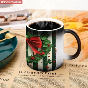 <b>Camping</b> <b>Hiking</b> Drink Mug 11oz Frosted Black Ceramic Heat Sensitive Magic Cup - Product Image 5