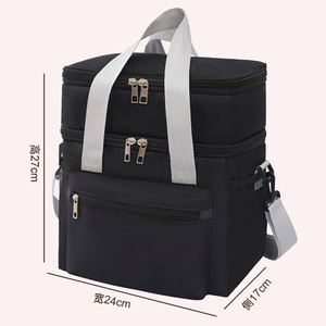 600D Insulated Aluminum Thermal <b>Lunch</b> <b>Bag</b> Foldable 20L Cooler with Zipper Closure for Picnic & Meal Use - Product Image 4