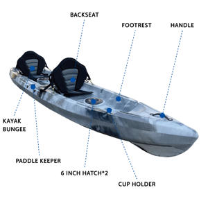 3,8 m 12.46ft directa de la fábrica de sentarse en la parte superior <span class=keywords><strong>kayak</strong></span> recreativo 2 Persona de <span class=keywords><strong>pesca</strong></span> sentarse en la parte superior <span class=keywords><strong>kayak</strong></span> río océano <span class=keywords><strong>mar</strong></span> - Product Image 6