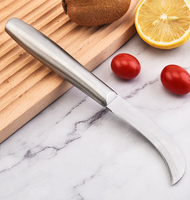 SK5 RVS Fruitmes Gebogen Lemmet Klein Mes voor Fruitwinkels