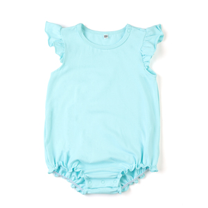 Monogram ชุดบับเบิ้ลสำหรับทารกหญิง,ชุดถักแบบไม่มีช่องว่างบูติกชุดรอมเปอร์ถักสำหรับฤดูร้อน - Product Image 2