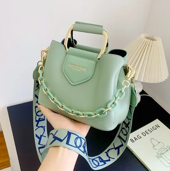 Wholesale Fashion High Quality Colorful Single Strip PU Leather Crossbody Bags Handbags Designer Bags
