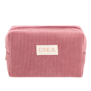 <span class=keywords><strong>Beauty</strong></span> Case da Donna Personalizzato con Logo in Velluto a Coste Corduroy con Cerniera per Cosmetici e Articoli da Toilette - Product Image 3