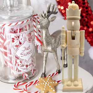 38cm DIY Nutcracker King Soldier Puppet Creative Handmade Toy for <b>Christmas</b> Party Decor New in Stock - Product Image 3