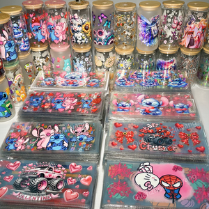 Minyang in ấn bán buôn Ngày Valentine UV cup bọc chuyển Sticker UV cup kết thúc tốt đẹp cho Libbey cốc cà phê - Product Image 2