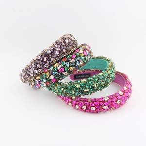 Kadınlar için lüks barok tam elmas bantlar balo saç aksesuarları hhh0058 - Product Image 1