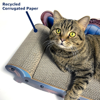 Nuevo Modelo 2024, Sofá Cama Rascador Desmontable Ecológico para Gatos, 25.6 Pulgadas, Papel Corrugado de Alta Calidad