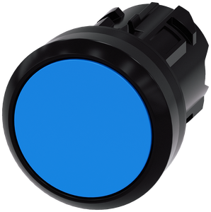 3SU1000-0AB50-0AA0 ปุ่มกดสีน้ำเงินขนาด 22 มม. หัวแบน ทำจากพลาสติก สำหรับแผงควบคุม - Product Image 1