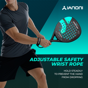 CASTON SPORTS IANONI Racchetta Professionale SUPER <span class=keywords><strong>PRO</strong></span> Blu/Viola per Paddle <span class=keywords><strong>Tennis</strong></span> in Fibra di Carbonio 3K con Superficie 3D - Product Image 6
