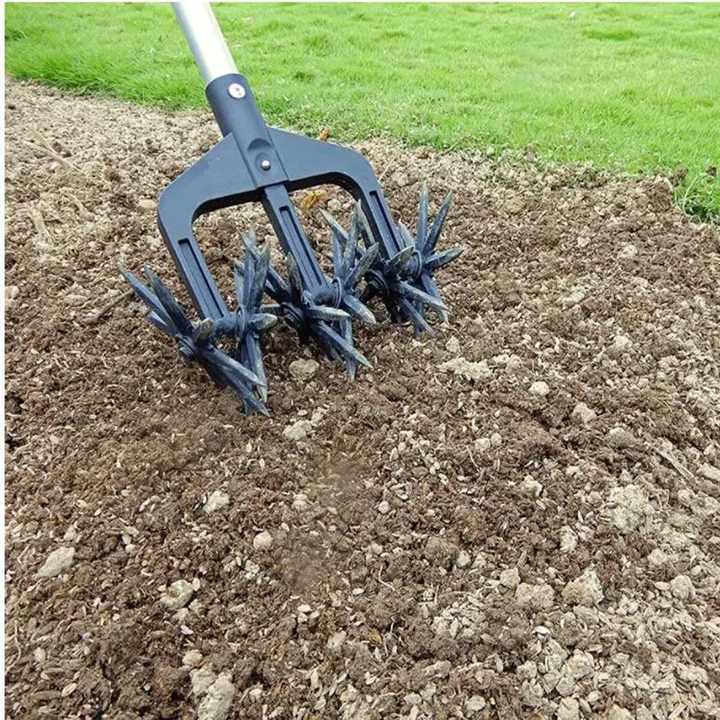Manual Power Vertical Rotary Cultivator Machine for Garden Farm and ...